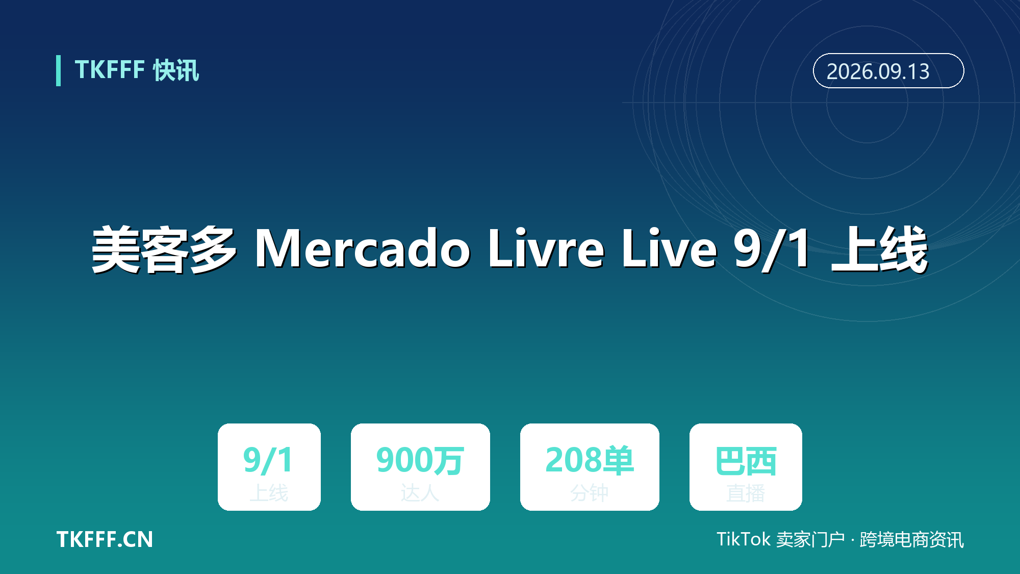 美客多 Mercado Livre Live 9/1 上线：与 Venda com Afiliados 联盟打通，巴西创作者计划每分钟 208 单