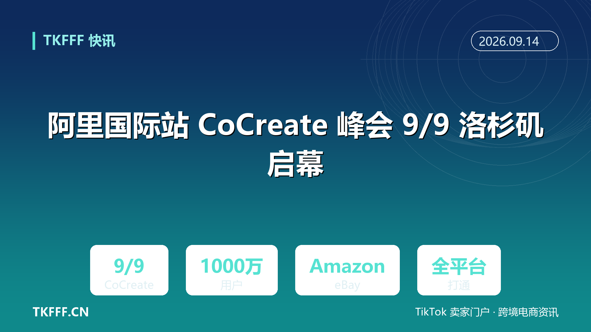 阿里国际站 CoCreate 峰会 9/9 洛杉矶启幕：Accio 接入 Amazon/eBay/Shopify/Temu/TikTok，多盘生意一个 AI 工作台