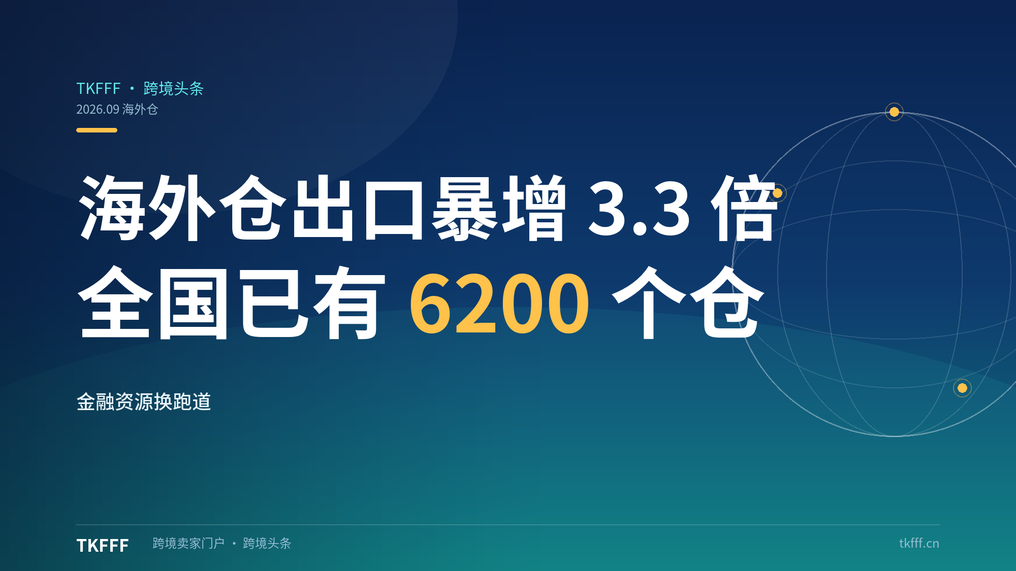 海外仓半年出口暴增 3.3 倍、全国已有 6200 个仓：金融监管总局首次点名支持海外仓建设，外贸金融资源换跑道