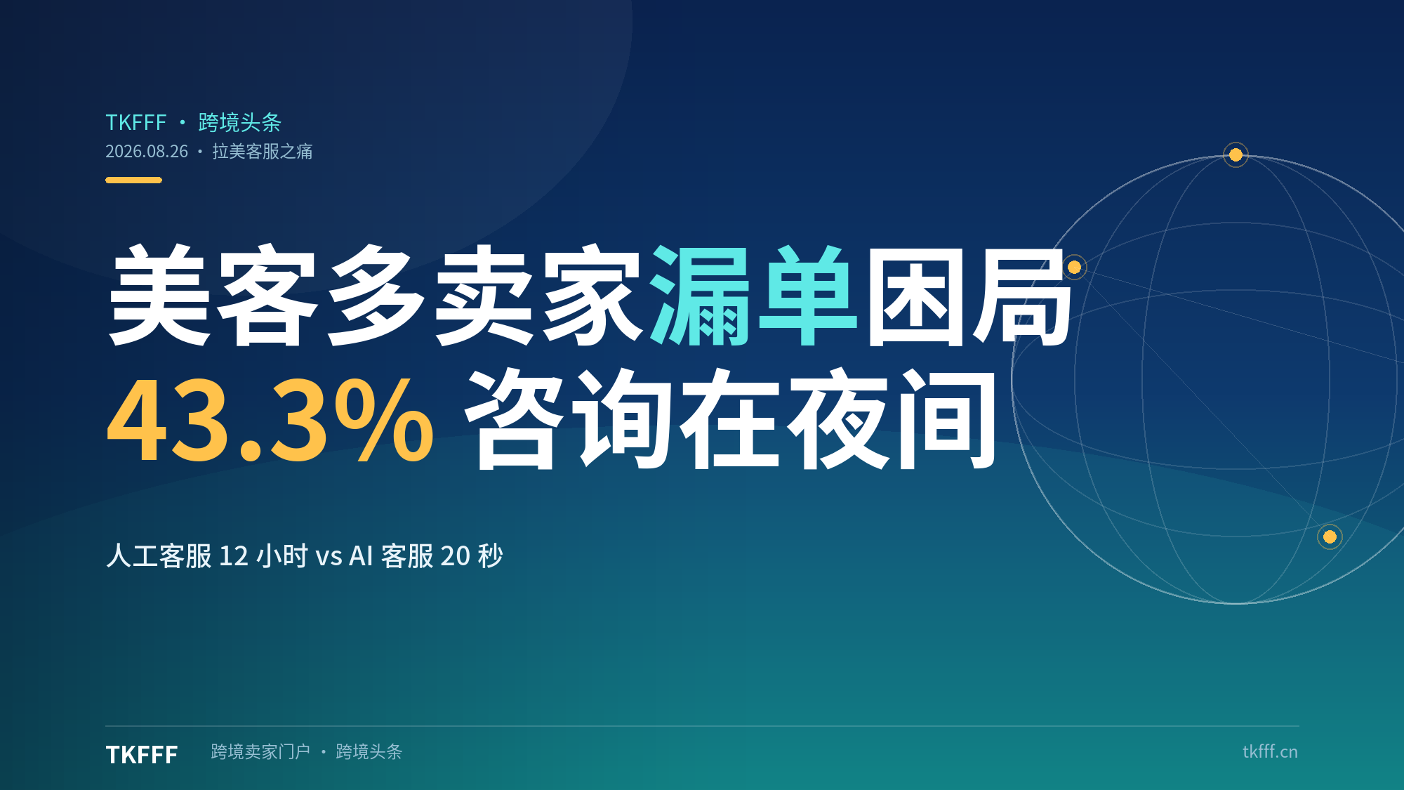 美客多卖家漏单困局：43.3% 买家咨询在夜间，人工客服 12 小时 vs AI 客服 20 秒