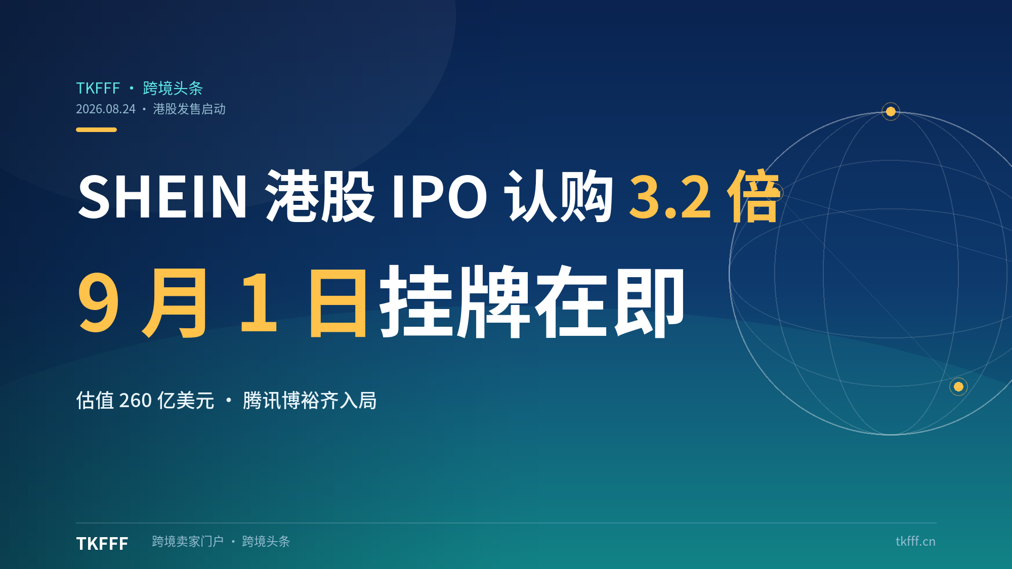 SHEIN 港股 IPO 超额认购 3.2 倍：9 月 1 日挂牌在即，估值 260 亿美元背后腾讯、博裕齐入局