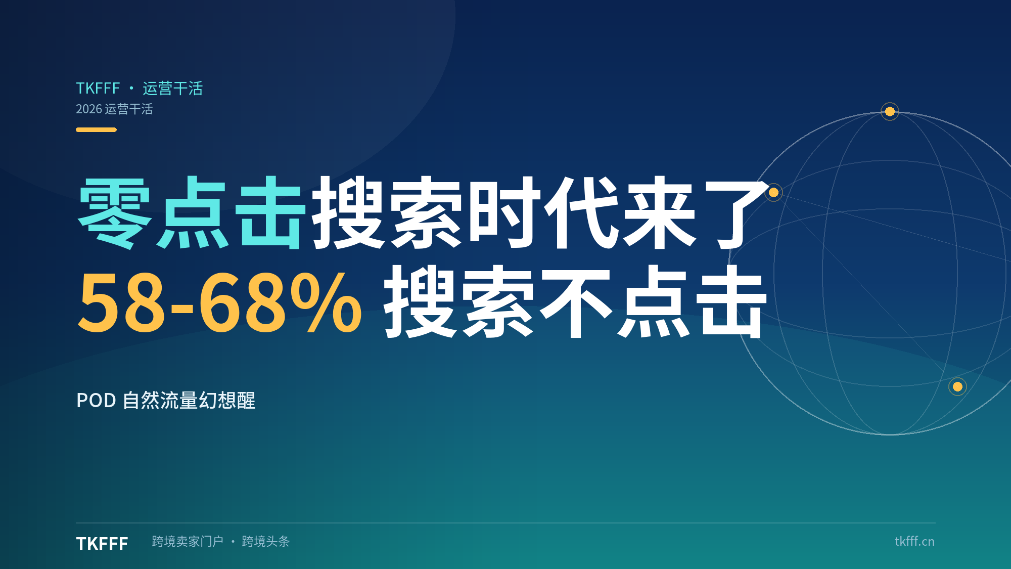 零点击搜索时代来了：58%-68% 的搜索不产生点击，POD 新店的"自然流量"幻想该醒了