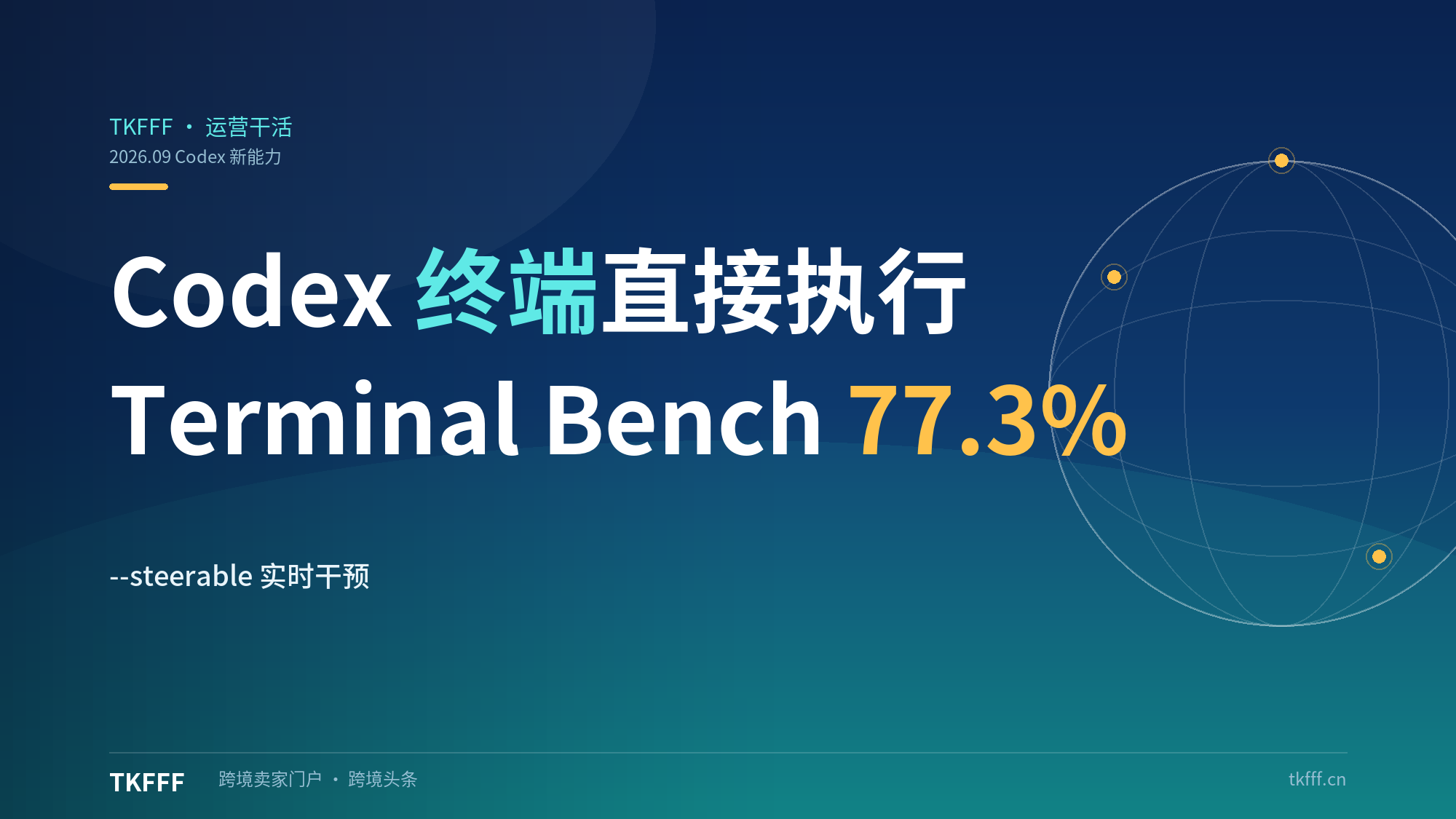 GPT-5.3 Codex 发布：终端直接执行命令、77.3% Terminal Bench、--steerable 实时干预