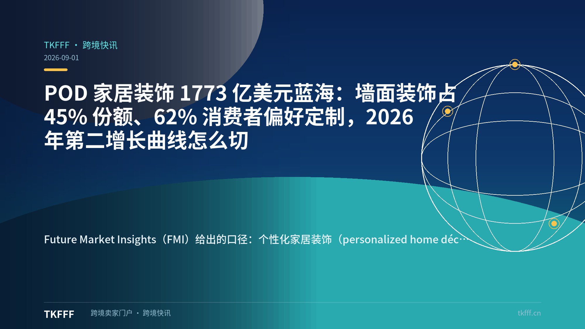 POD 家居装饰 1773 亿美元蓝海：墙面装饰占 45% 份额、62% 消费者偏好定制，2026 年第二增长曲线怎么切