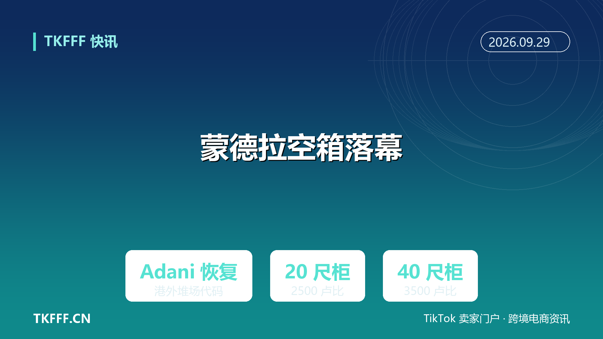 印度蒙德拉港空箱争议落幕：Adani 恢复港外堆场代码，20 尺柜 2500 卢比、40 尺柜 3500 卢比由船公司承担