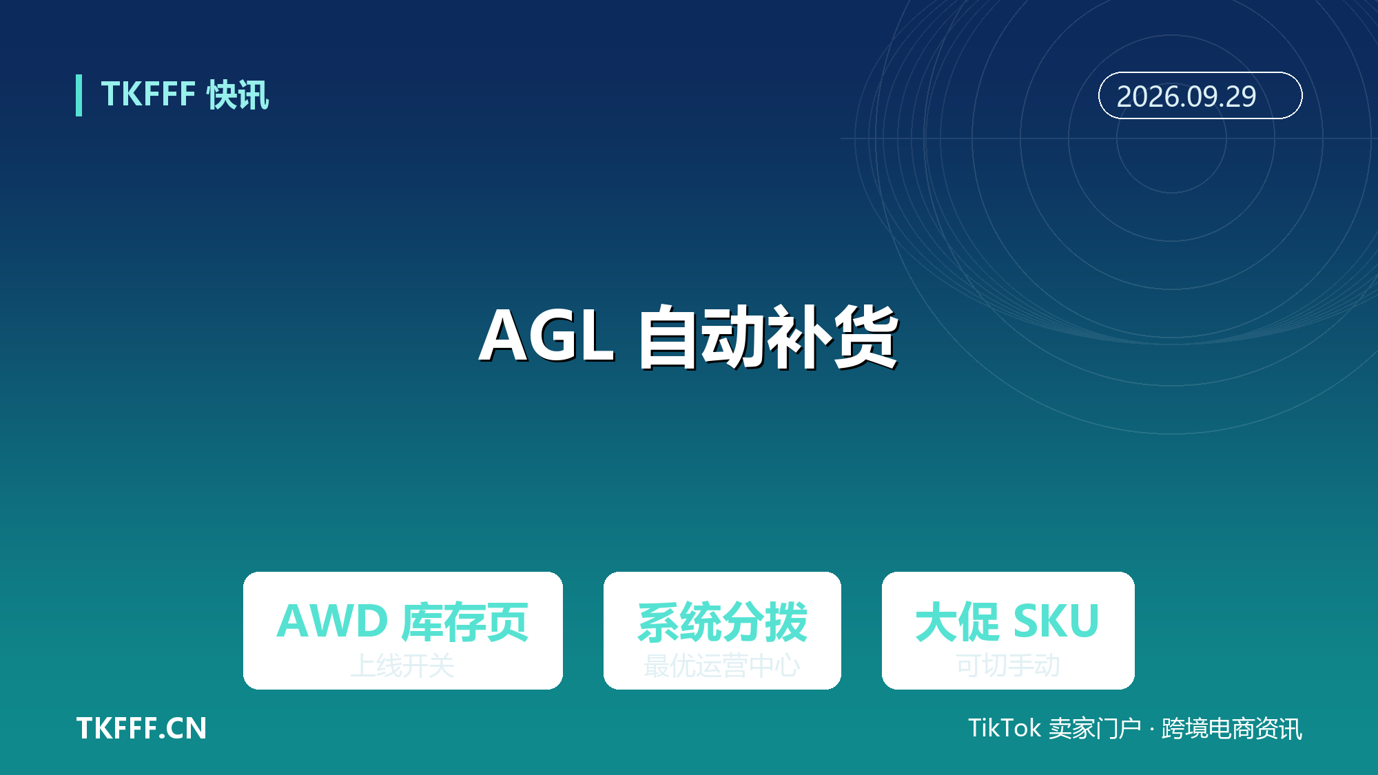 亚马逊 AGL 上线 AWD 自动补货开关：系统自动分拨至最优美区运营中心，即日起可选
