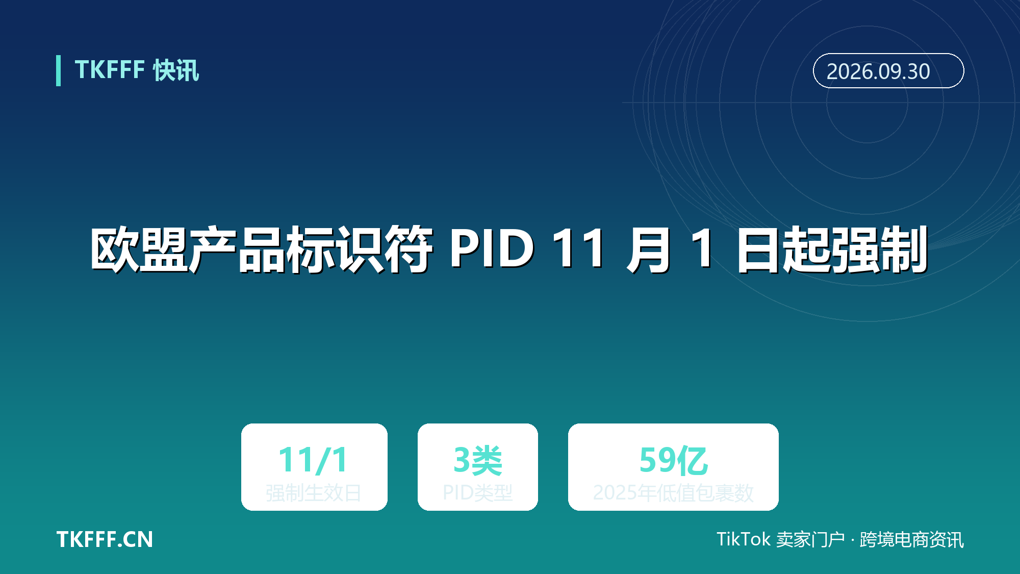 欧盟产品标识符 PID 11 月 1 日起强制：任意金额 B2C 包裹都要填，M-PID、NS-PID、S-PID 三类编码怎么选