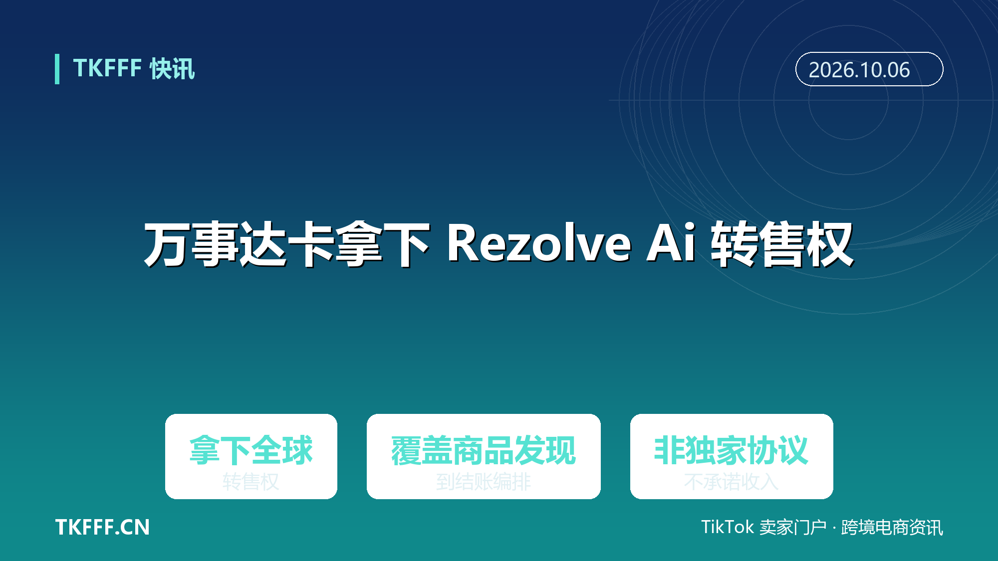 万事达卡拿下 Rezolve Ai 全球转售权：AI 商务软件从支付网络外延到商品发现