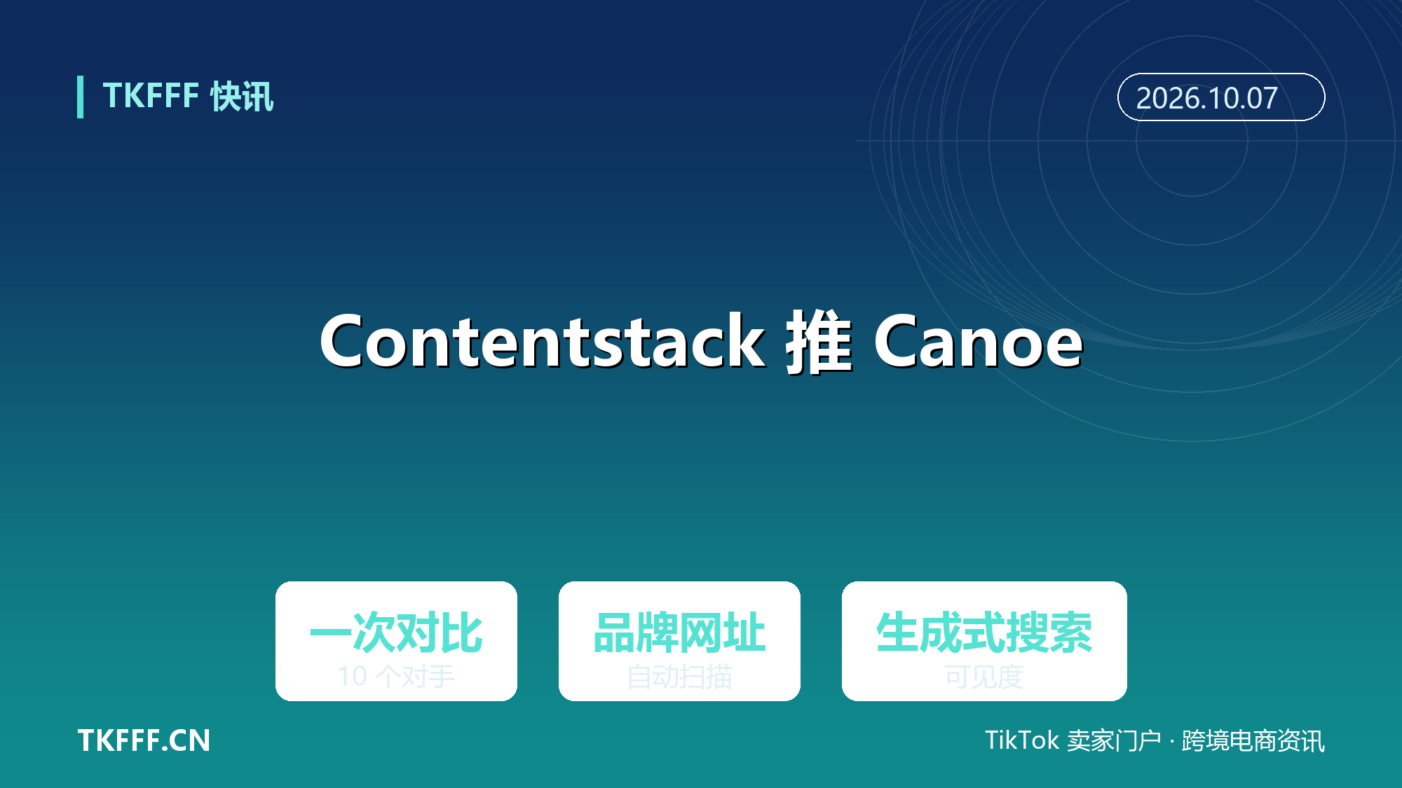 Contentstack 推 Canoe：扫描品牌网址，看 AI 搜索怎么描述你和十个对手