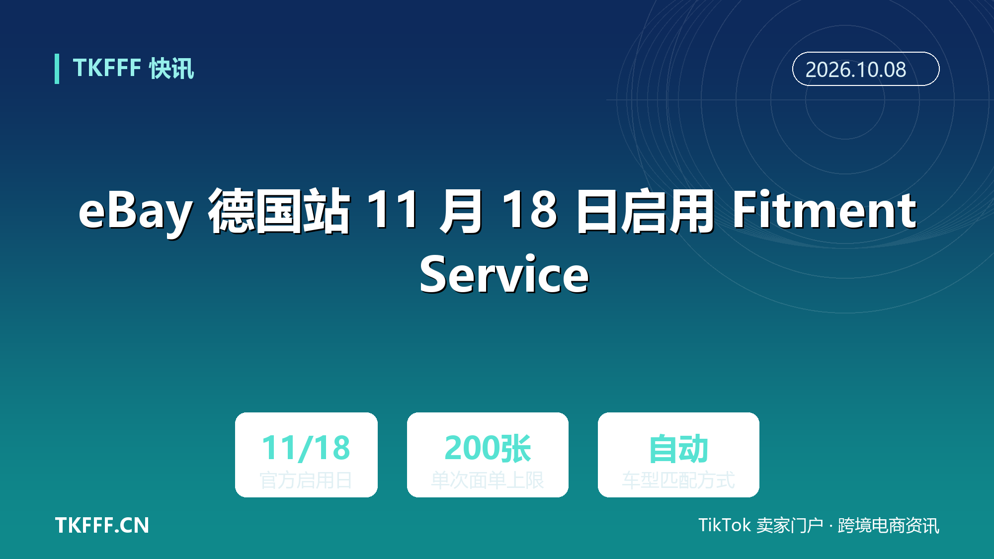 eBay 德国站 11 月 18 日启用 Fitment Service：汽配刊登自动补全车型匹配，Seller Cockpit Pro 一次可打 200 张面单