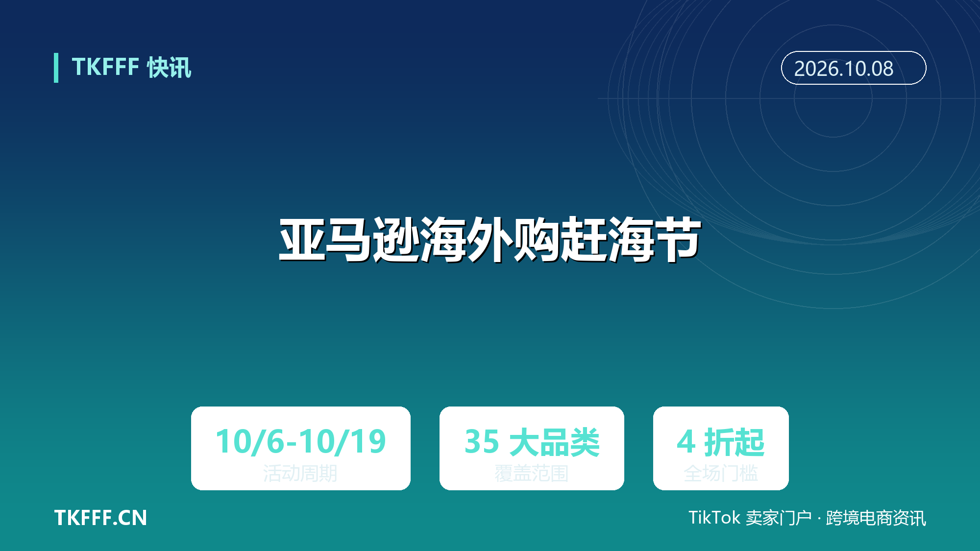 亚马逊海外购「赶海节」10 月 6 日至 19 日上线：20000 多个国际品牌、35 大品类、全场低至 4 折