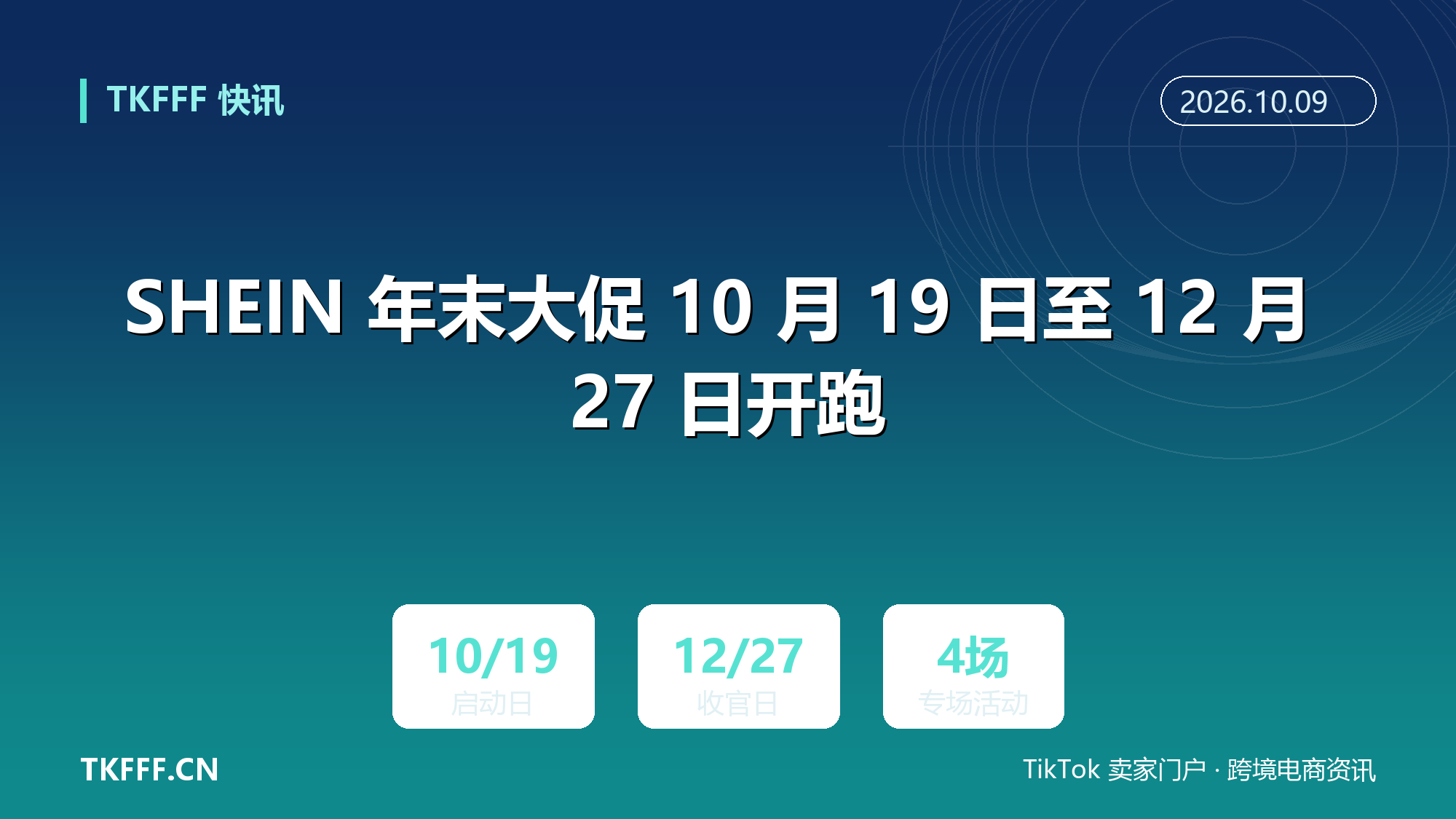 SHEIN 年末大促 10 月 19 日至 12 月 27 日开跑：连打双 11、黑五网一与双 12 四场专场