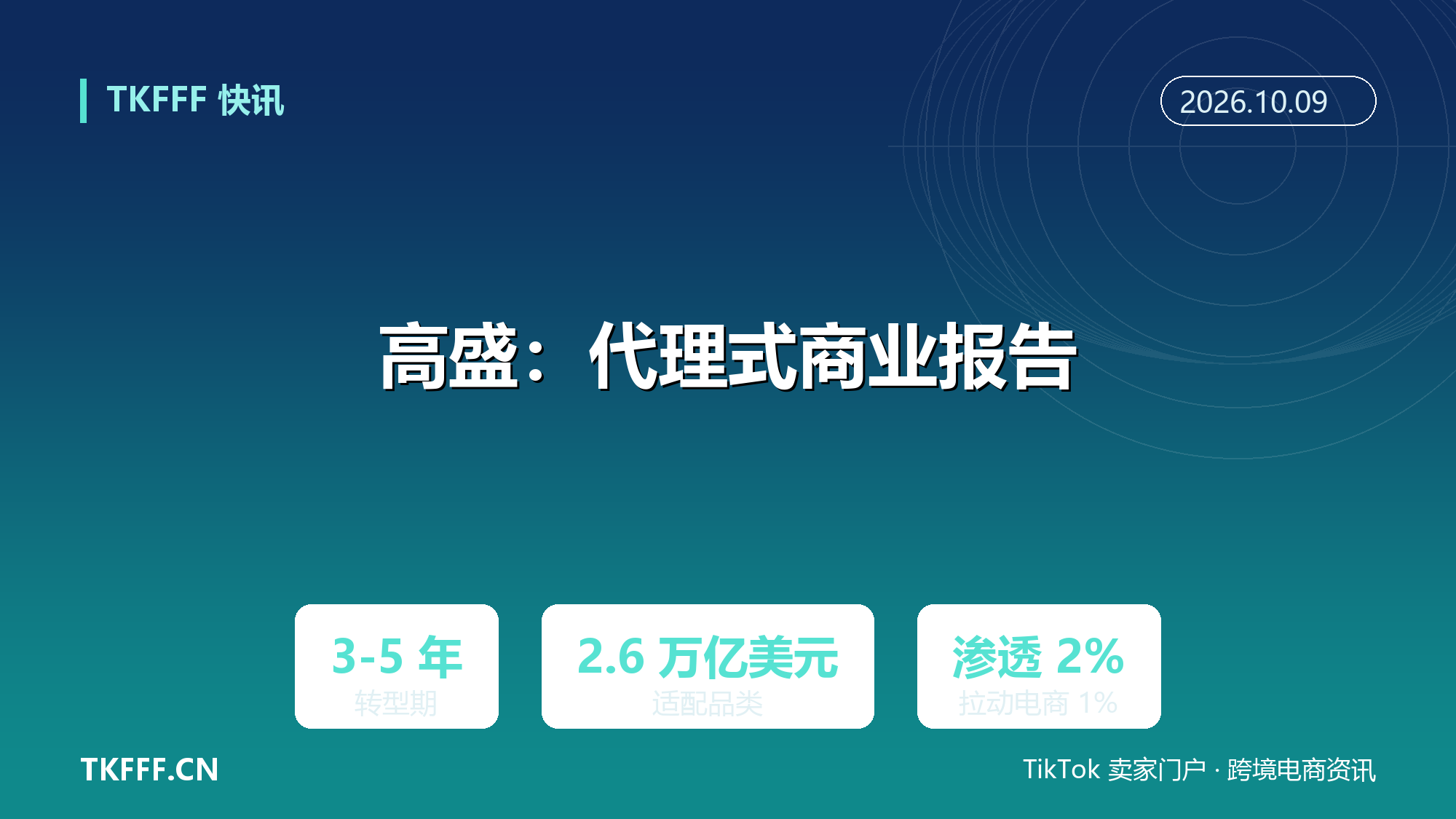 高盛：代理式商业进入三到五年转型期，约 2.6 万亿美元消费支出适配代理采购