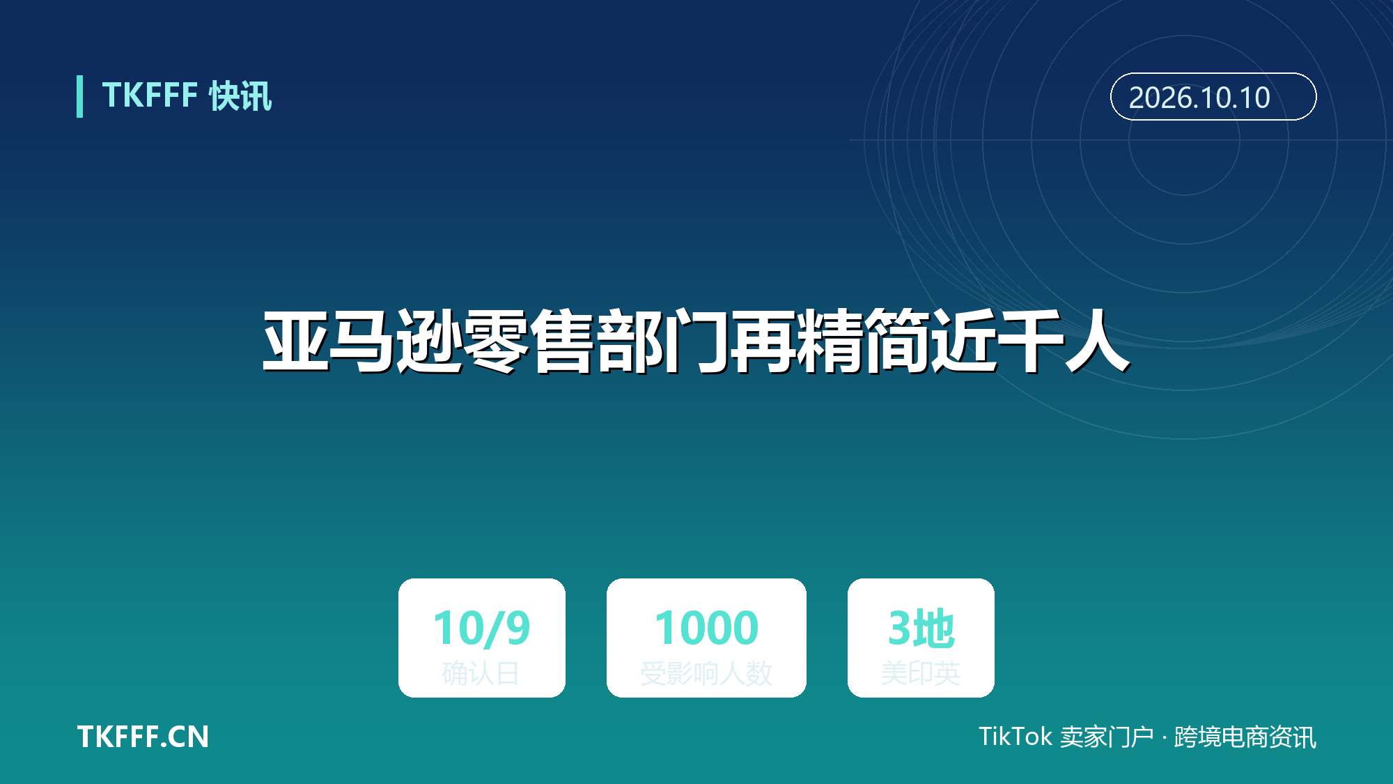 亚马逊零售部门再精简近千人：10 月 9 日确认，美印英三地客服与卖家伙伴支持在列