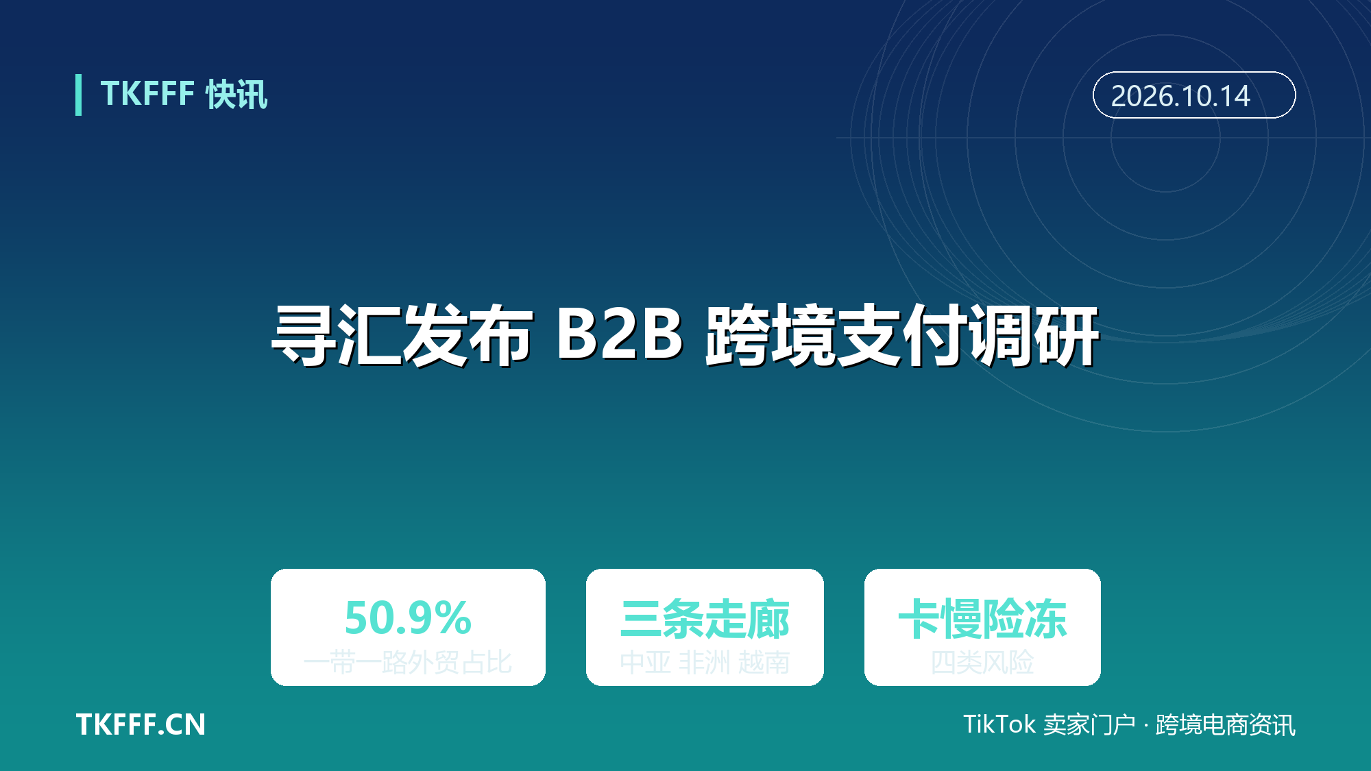 寻汇发布 B2B 跨境支付调研：一带一路占比 50.9%，中亚非洲越南三条走廊各异