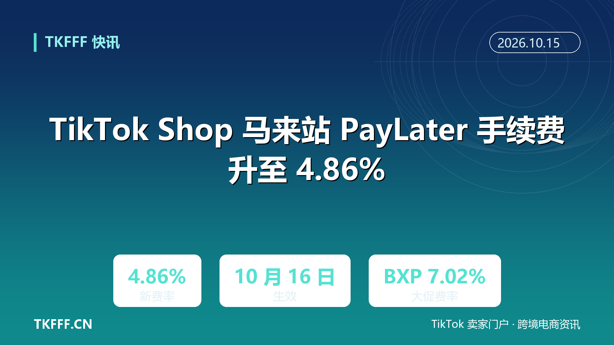 TikTok Shop 马来西亚站上调 PayLater 交易手续费至 4.86%：10 月 16 日生效