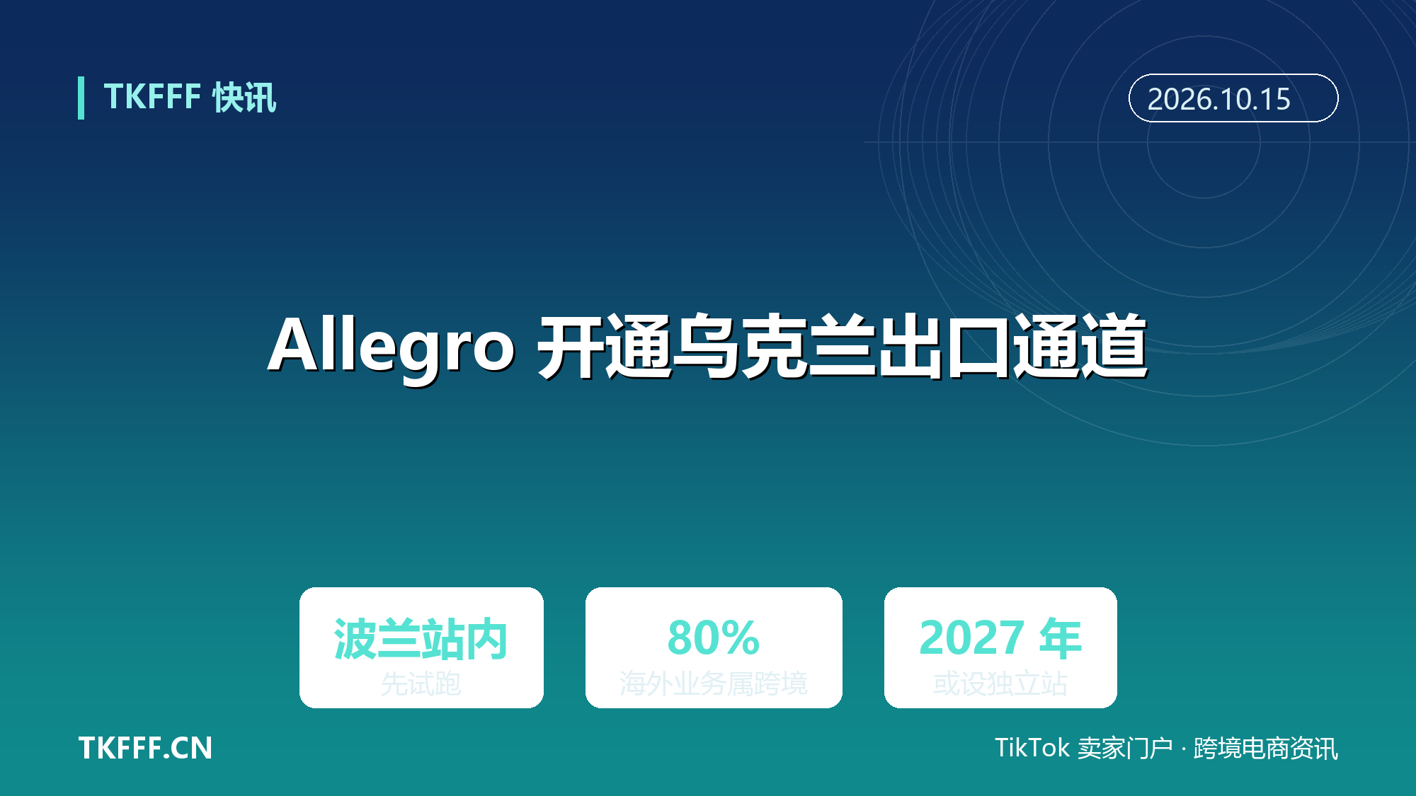 Allegro 开通乌克兰出口通道：先在波兰站内试跑，暂不设独立站点