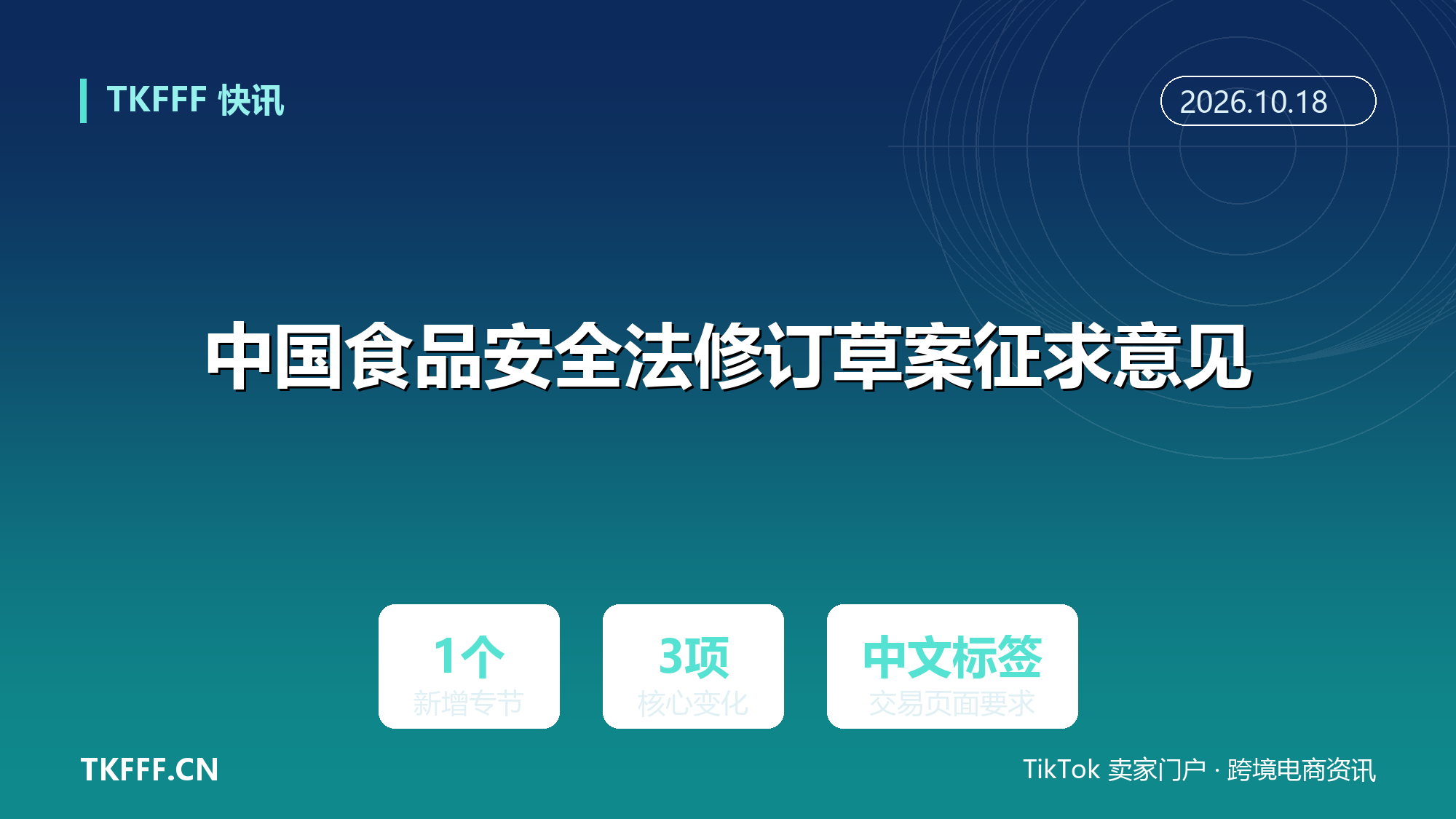 中国食品安全法修订草案征求意见：首设网络食品经营专节，跨境商品须以中文标明法定标签事项