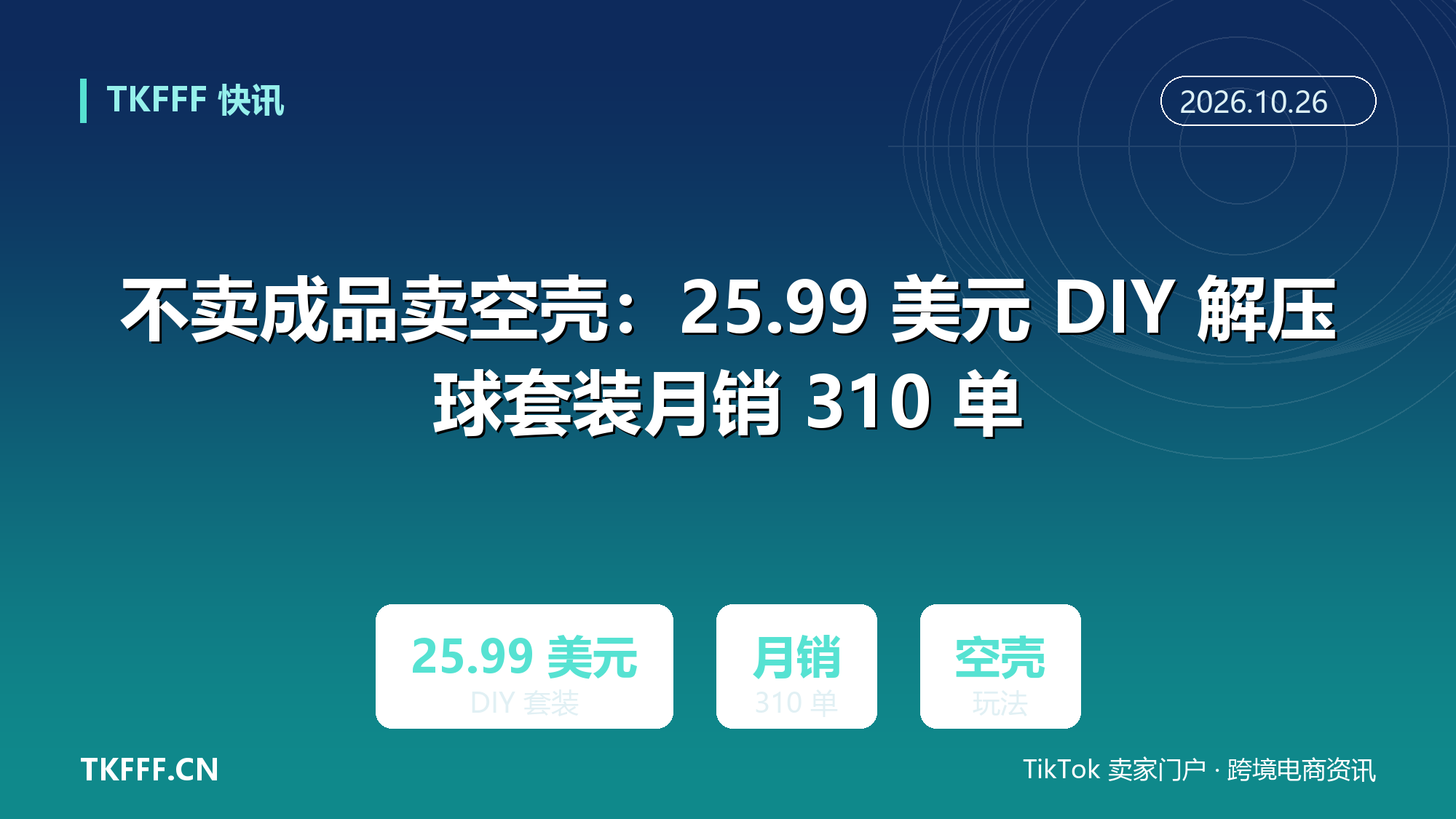 不卖成品卖空壳：25.99 美元 DIY 解压球套装月销 310 单